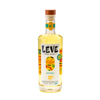 Bottle of Leve Reposado agave spirit on a white background
